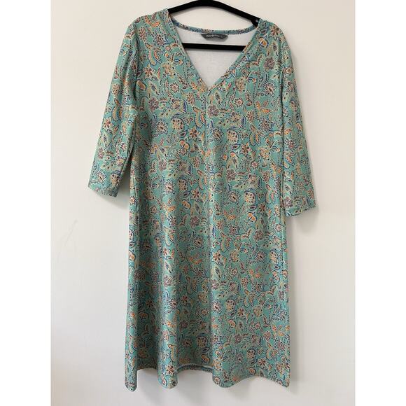 Nuu Muu GoBe Pirouette VNeck Aline Geometric Minidress XL Proformance Stretch - Picture 1 of 10